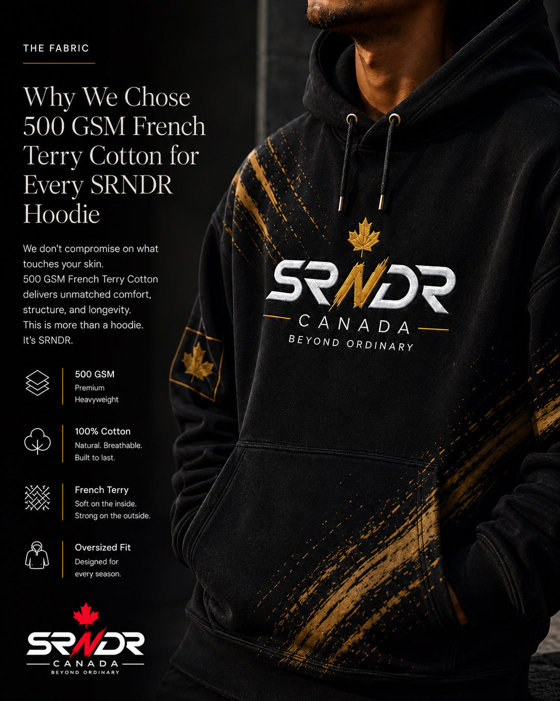 Why We Chose 500 GSM French Terry Cotton for Every SRNDR Hoodie