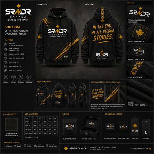 SRNDR CANADA Oversized Hoodie