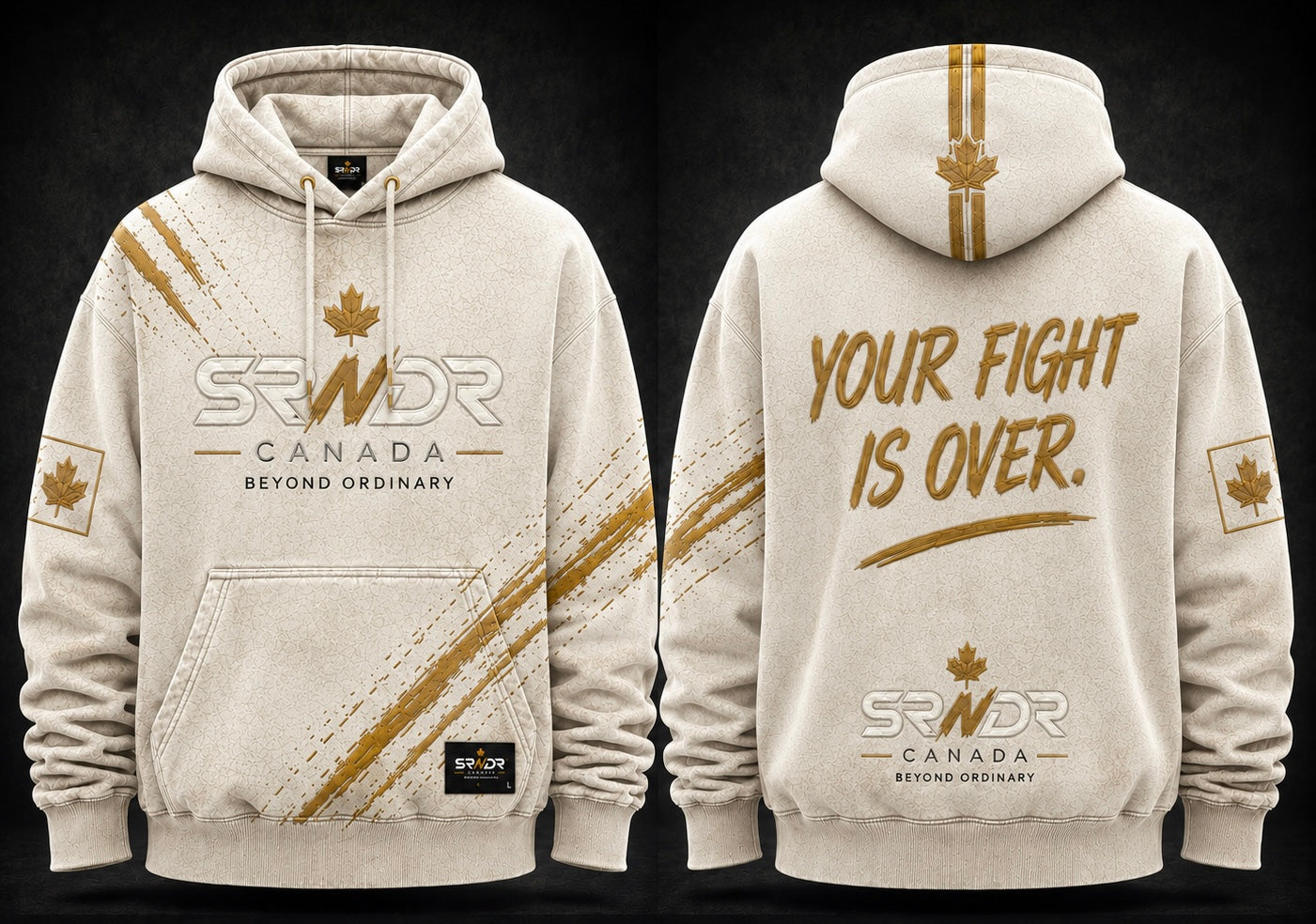 Vintage Washed Off-White Hoodie